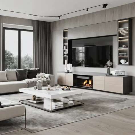 nordic style living room，