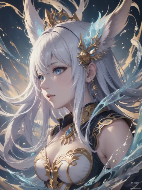 ((highest quality)),(ultra high resolution),(Super detailed),(detailed description),((best CG)),(best work of art),super precision art,amazing drawing art,(Fantasy art with precise details:1.5), ice flame