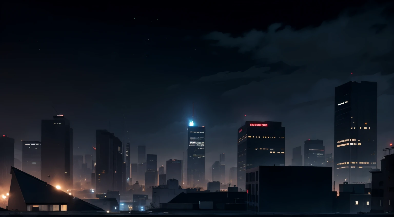 city, night, blacksky