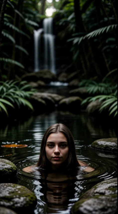 in the heart of a tropical jungle, donde la luz del sol juega con las hojas, conocemos a la joven lydia, 18 years. her long blon...