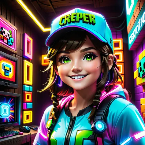 iluminacion de neon ,epic gorgeous, ultra high resolution image. The image must be super original and complex..., con una variedad de colores hermosos y vibrantes luces con letras de luces de neon colores vibrantes., Ultra_high-quality and ultra_High-defin...