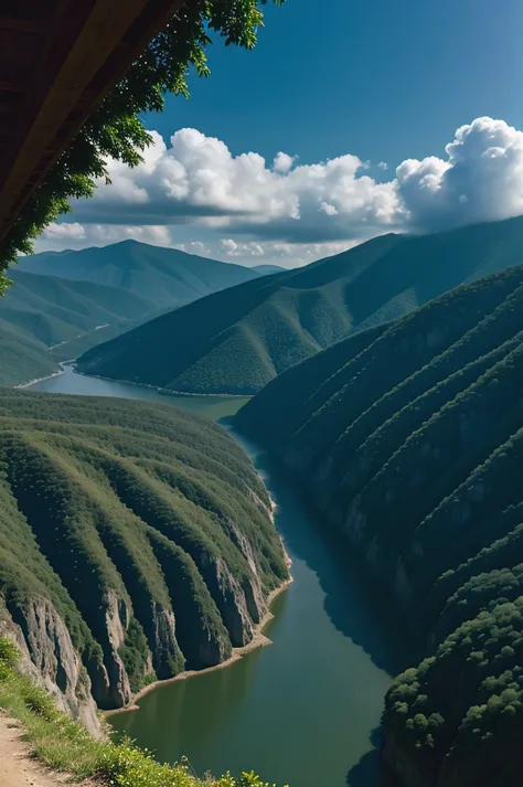 obra maestra, maximum quality, Fondo de pantalla de unidad CG 8k, super delicate, Hermoso cielo y nubes, Ricos paisajes naturales, acantilados, Lagos y rios, cascadas y agua volando, beautiful green mountains, no hay rastro de gente, excelente paisaje, has...
