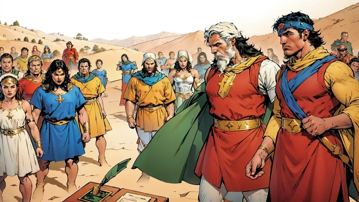 Biblical setting. BIBLICAL COSTUMES. biblical style. Estilo marvel comics