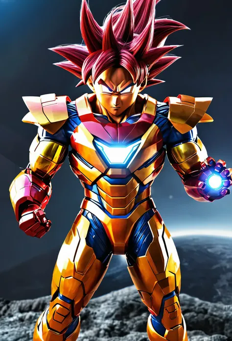 Puedes generar una imagen de Goku con Ironman