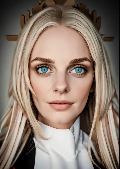 1girl, Meisterwerk, Best quality, 8k, detaillierte Hautstruktur, Detaillierte Stoffstruktur, beautiful detailed face, Komplizierte Details, Ultradetailliert, A European girl, Green eyes, die Blondine ist lockig, 3D-Charakter, Mittelalterlicher Ritter