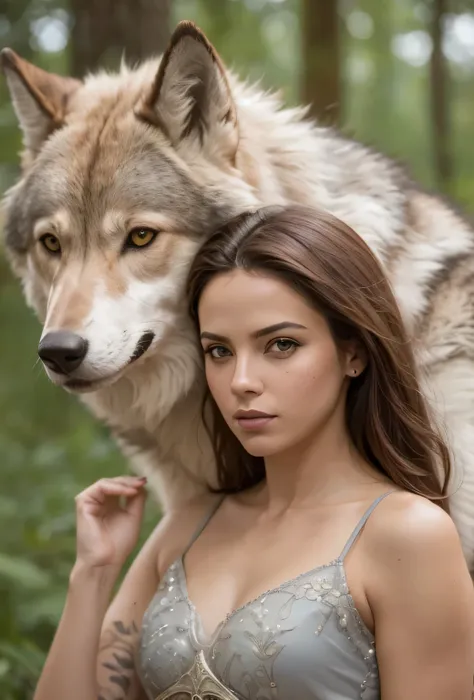 um close up de uma mulher com um lobo no ombro, Lina, capa de romance de fantasia para jovens adultos, urban fantasy capa do livro de romance, liBem, capa de romance, capa do livro de romance, Bem, interessado, Direction: Linda Sutton, arte de capa de roma...