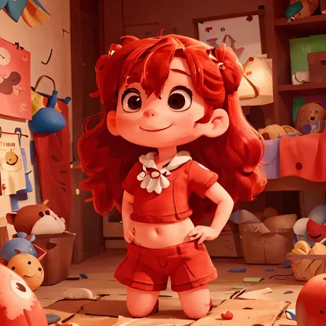 Little red haired girl,cuerpo completo