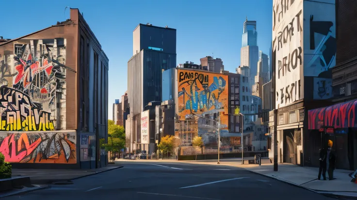 A 3D perspective image of a wall with urban features in New York in the 1980s. Nesta parede, write in English in letters characteristic of graffiti art, a seguinte frase: "liberdade para criptomoedas fora da lei"