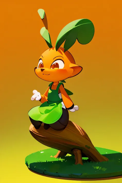 Cartoon of a ant wearing a green apron and orange shirt, cute cartoon image, cartoon shadows, cute characters, cute forest creatures, cartoon style, cartoon illustrations, Disney, 3D, 3D, sculpture, art, detailed