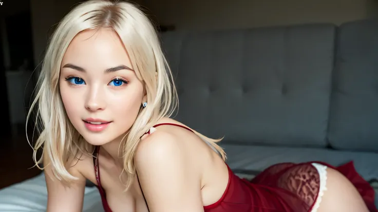 ((best quality)), ((masterpiece)), (detailed), perfect face, white hair, small nipples, tone small butt, blue eyes, seductive, Super Girl