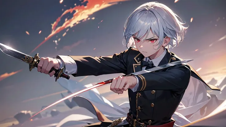 perfect anatomy, masterpiece:1.2, highest quality, 8K, beautiful and detailed growth, Utopian performance, ((The background is shooting flares)), break, ((combat combat posture)) (Holding the Zweihander with both hands The hand holding the largest Zweihand...