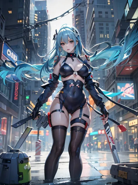 (photorealistic:1.8, highest quality:1.8,8K masterpiece:1.8,High resolution,muste piece:1.8,RAW Photos,cinematic lighting),
cyber punk、Back alley at night in the city、rain-soaked ground、vapor、
 (1 android girl:1.3)、Completely naked、Heart-shaped nipples、bon...