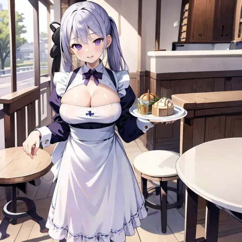 Maid girl White hear