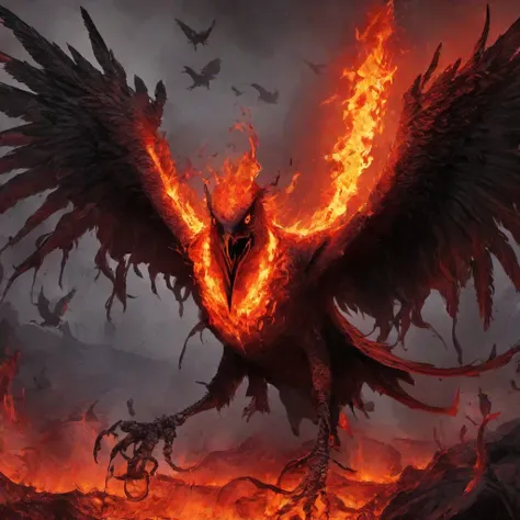 Hell Bird Demonic Monster