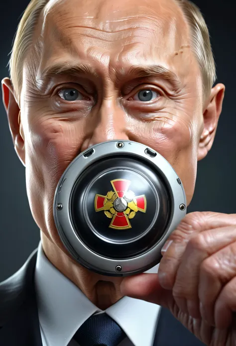 Putin holding the nuclear button. 
,  extreme details, highly detailed,, ,ultra HD,  Very Good quality 
, Photorealistic.   photographic, fine texture, photorealistic,Ultra Realistic, High quality, Highly detailed,majestic, dramatic lighting clear photo ra...