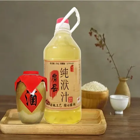 There is a bottle of liquid and a bowl of rice on the table, edible oil, daoshu, Sake, 4 liters, gujian, Wang Chen, Hungry Ghost Festival, qiangshu, su fu, Chiba Yudai, 8 liters, 8 liters