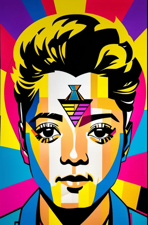 (bruno mars),  eduardo kobra ,romero brito,the filling twins ,multidimensional geometric wall portrait, arte, chibi,
yang08k, li...