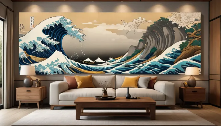 best quality,4K,high resolution,masterpiece:1.2,Super detailed,actual:1.37,traditional japanese art,Ukiyo-e,Engraving pattern,wavy texture,Exquisite details,Engraving,3D effect,Elaborately crafted,majestic waves,Amazing ripple effect,elegant waves,Glamorou...