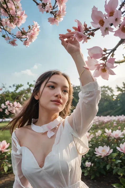 The magnolia flowers bloom, a spectacle of spring’s embrace, In hues of pink and white, they unfold with gentle grace. Each petal tells a story, of growth, of life, of light, A dance of colors against the sky, so vivid and so bright. From buds to blossoms ...