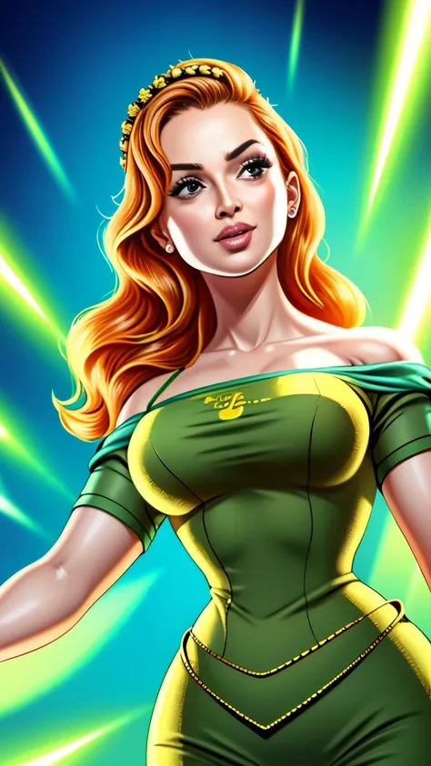 Uma garota ruiva em uma obra prima de 8k, com detalhes insanos, in a cute and bright comic style. A garota tem um rosto claro e olhos claros. Artwork is of the highest quality with consistent colors and lighting. The overall style is mysterious, adding a t...