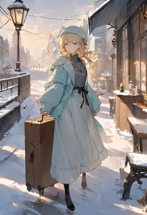 style from ufotable art, guweiz, violet evergarden, relaxing concept art, guweiz-style artwork, sitting alone in a cafe, made in...