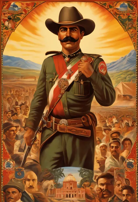 You could consider representing emblematic figures of the social and political struggle in Mexico., como Emiliano Zapata, Pancho Villa, or leaders of contemporary movements.

Besides, You could include scenes that reflect the history of resistance and stru...