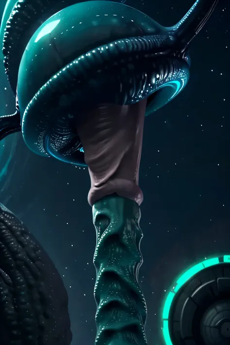 Alien tentacle deepthroat dick