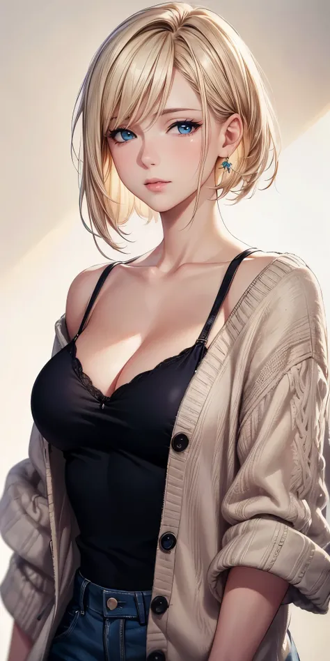 (best quality, highres, realistic), portrait, elegant mature woman, blue eyes,blonde hair, big breast, ultra detailed cg 8k, beautiful cg, soft light