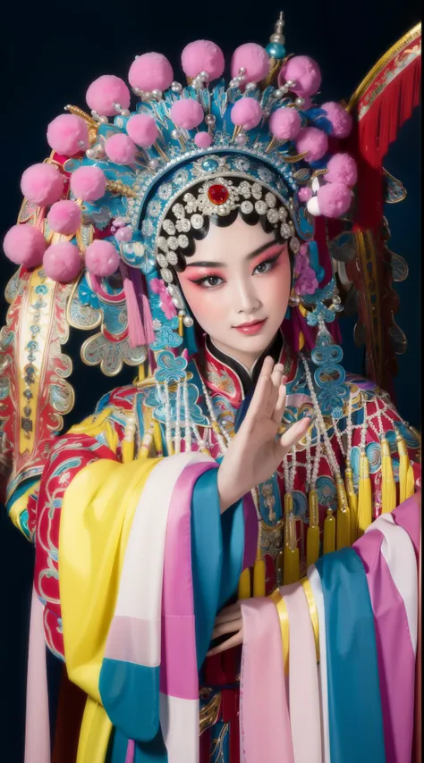 Masterpiece, Best quality, Masterpiece, Best quality, 1girll, beijing opera,tchibi,(tmasterpiece,top Quority,best qualtiy,offcial art,Beauty and aesthetics:1.2),(1girll:1.3),The is very detailed,(s fractal art:1.1),Most detailed,( zentangle:1.2), full body...