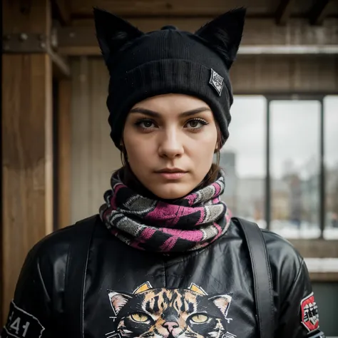 Copy
picture of a cat in a hat and scarf, art station trend, dressed in punk clothes, hyper realistic detailed rendering, british gang member, urban style, intimidating pose, planet of cats, fashion clothes, urban samurai, meow, west slavic traits, 8 1 5
I...