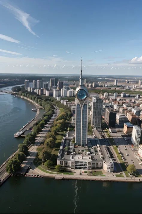 create an image on a topic: &quot;Cherkasy – a city of the future&quot;. Cherkasy is a city in central Ukraine on the banks of the Dnieper.