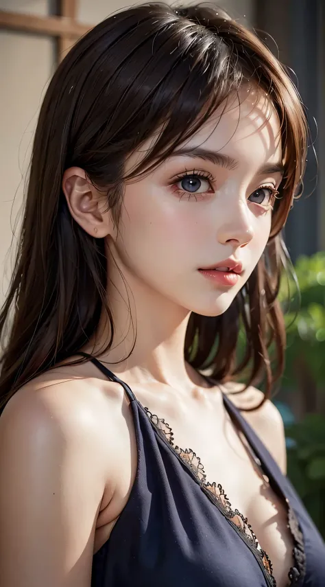 (Close-up:1.4)、(RAW photo:1.2)、(photorealistic:1.4)、(masterpiece:1.3)、(highest quality:1.4)、(Beautiful woman with perfect body:1.4)、young japanese woman、solo、7 head and body、(very beautiful:1.2)、 (Medium chest:1.3)、(Slender beautiful girl)、(beautiful and d...