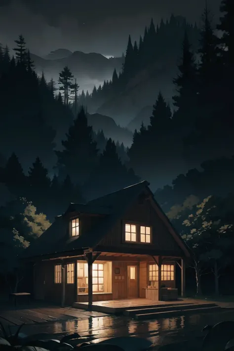 wooden house ,forest of darkness