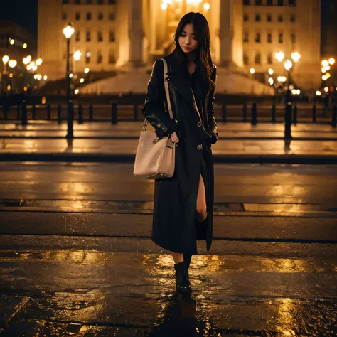 1 Neutral,City of night,rain,coat,beautiful