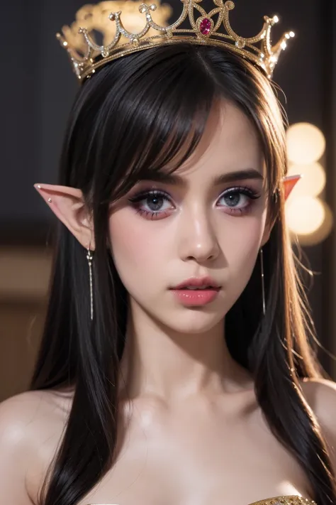 masterpiece,best quality,actual,high resolution,very detailed,blurred background,1 girl,((portrait)),close up,bangs,elf,elf ear,...