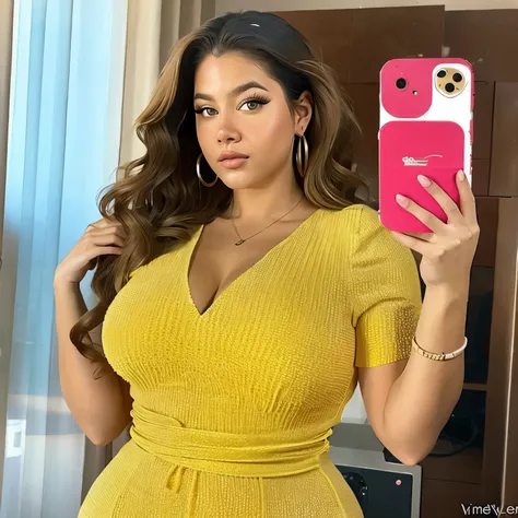 (masterpiece, best quality:1.2), hermosa chica rubia, mirada seductora, maquillaje profesional, primer plano, cinematic light, posando con un vestido corto de color rojo, piel detallada, piel realista, portrait photo of a 25-year-old beautiful curvy chubby...