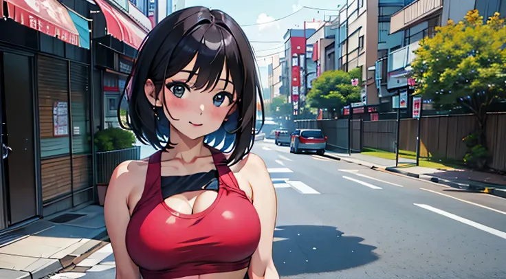 4K, A high resolution, Best quality at best, masterpiece, perfect colors, perfect shadow, perfect litthing, ((sportrait)), Anime girl sitting in car with hand on chin, Anime visuals of cute girls, Seductive Anime Girl, charming anime girls, anime styled, H...