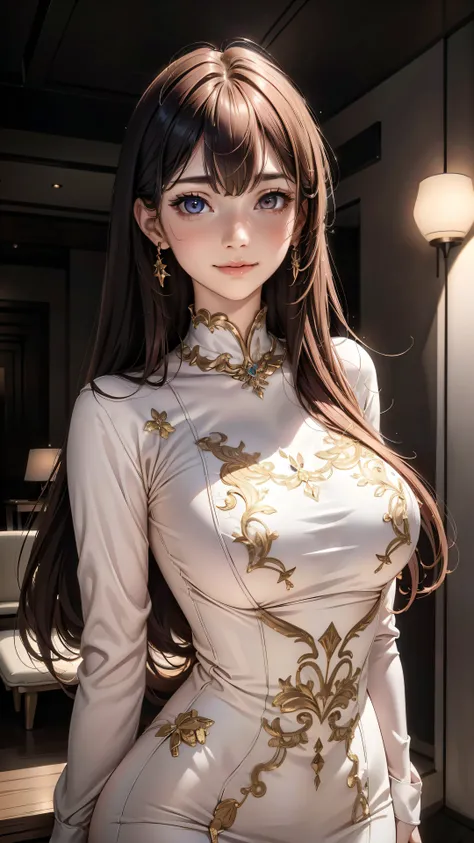 extreme face close-up,random pose,1 girl,(highly detailed skin),bent,gentle smile,beautiful胸,pale skin,(fantasy art,best image quality,surrealist portrait,(8K),Super realistic,最high quality, high quality, High resolution, high quality texture,high detail,b...