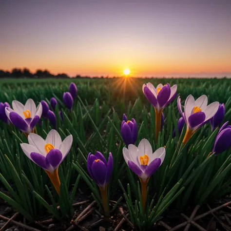 Crocus at sunset