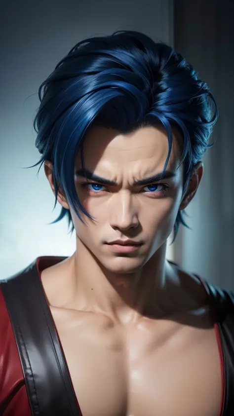 "Prepare to be amazed by the creative and diverse renderings of Gohans handsome face and perfect body. With his piercing red eyes and glowing blue hair, he is the epitome of strength and beauty in every image."