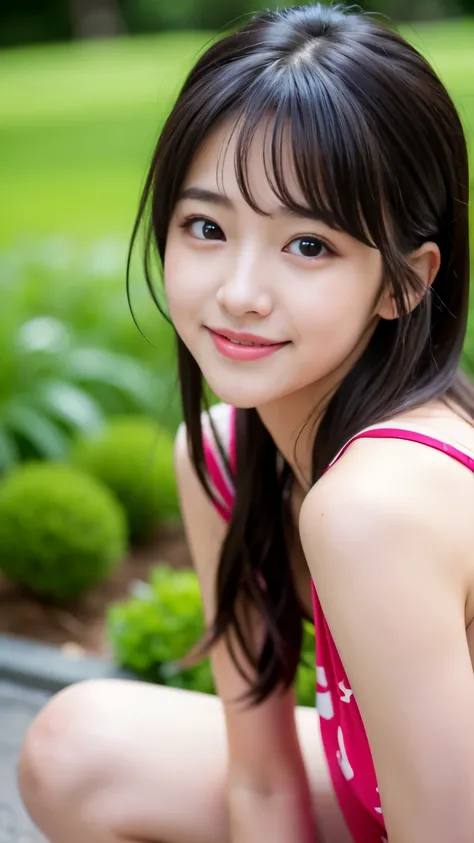 Best-quality, Masterpiece, Ultra-High-Resolution, (Photorealistic:1.4), Raw-Photo, 1girl, 25-years-old, the most famous Japanese idol, wearing spring-clothes with cute design, upturned hip, (extremely cute face like the most popular Japanese idol, (extreme...