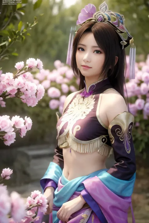 Diaochan of the Romance of the Three Kingdoms,masterpiece、field,lawn area,beautiful girl、fine eyes、puffy eyes、highest quality, 超High resolution, (reality: 1.4), movie lighting、Japanese、asian beauty、Korean、super beautiful、beautiful skin、(超reality的な)、(High r...