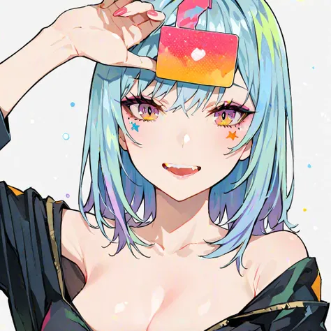 colorful anime girl