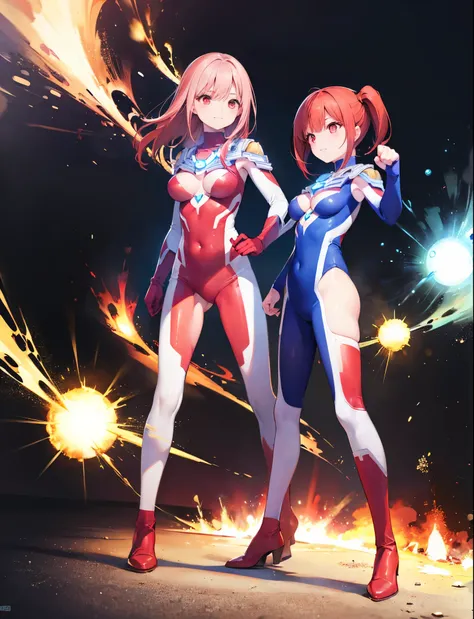 realistic,highest quality, ultra detail, High quality CG drawing, The most delicate and beautiful, Floating gently, High resolution, (1 girl), (Highest image quality,4K,8K,masterpiece:1.2),(all red hair:1.5), (medium hair:1.5),(red eyes:1.5), (ultra girl:1...