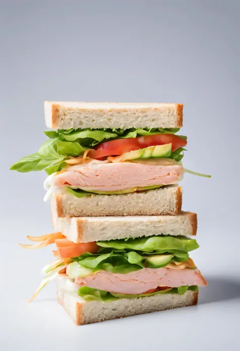 sandwich, white background, magazine photo