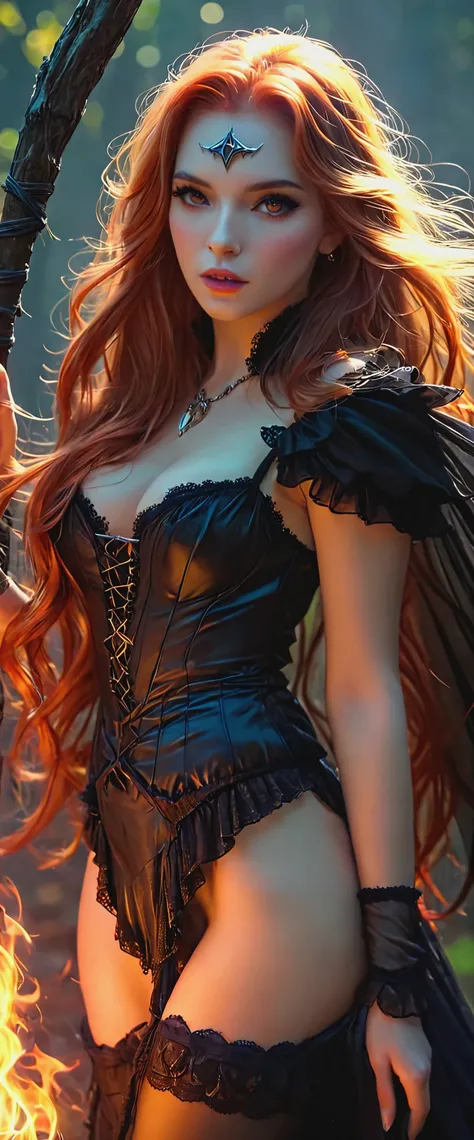 blonde with long hair witch