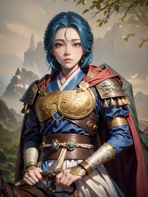 girl riding a horse, inspired by trees, portrait knight woman, feng shu, yun ling, Produced by Anime Painter Studio, Inspired by Li Shida, Inspired by Li Rongjin, g liulian art style, Inspired by Zhu Lian, RPG character avatar, Japanese role playing game c...