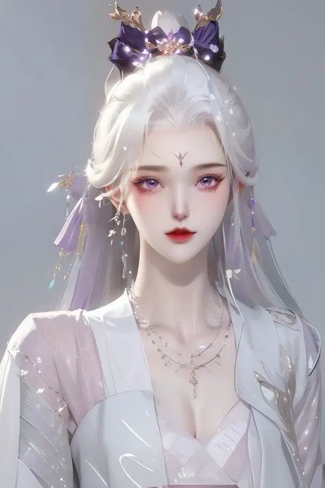 (best quality,masterpiece:1.2),ultra high resolution,realistically,front lighting,intricate details,Exquisite details and textures,(1 girl),alone,upper part of body,Pink Hanfu,好漂亮的big eyes,pink dress,Petal decoration,pretty face,Face the audience,ribbon,go...