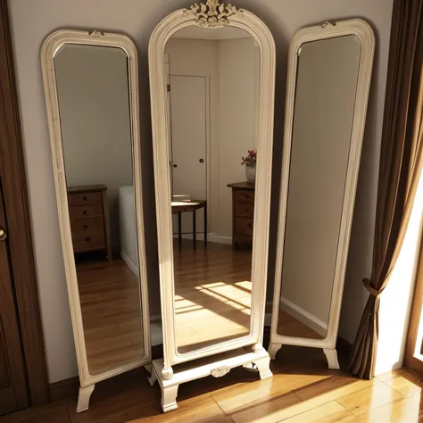 Three-sided mirror