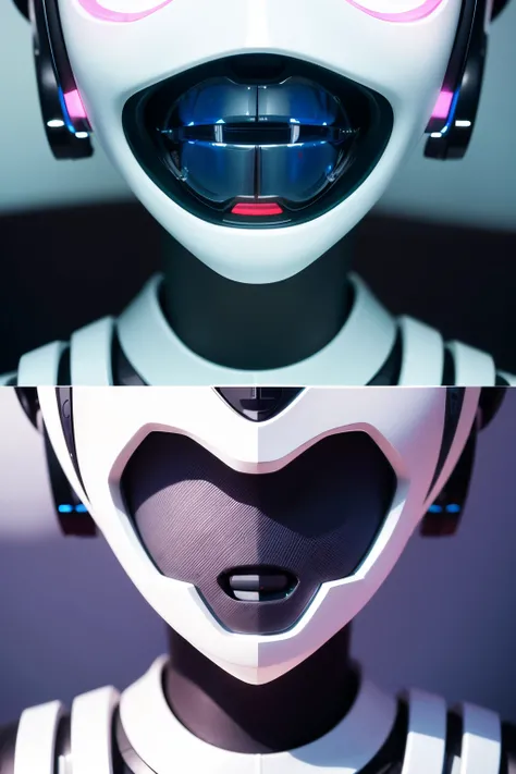 (Masterpiece: 1.5, Professional work: 1.1), Close up shot: 1.4, Portrait: 1.3, Cinematic shot: 1.6, Intricate robotic girl: 1.2, Pretty robot: 1.1, Android + humanoid: 1.3, Detailed face: 1.5, Detailed robotic eyes: 1.4, Detailed robotic nose: 1.3, Detaile...